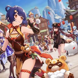 This is a pixiv picture whose title is Happy New Year in Liyue.