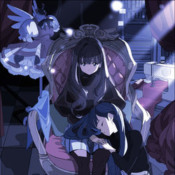 This is a pixiv picture whose title is scandalous blue.