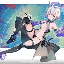 This is a pixiv picture whose title is 【仕事絵】エバーテイル「殲滅少女【アーニャ】」.