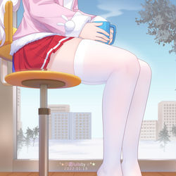 This is a pixiv picture whose title is 拉菲-下雪天.