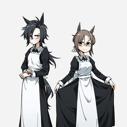 This is a pixiv picture whose title is Maid(cosplay).