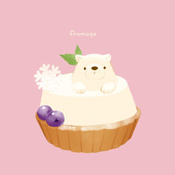 This is a pixiv picture whose title is しろくまフロマージュ.