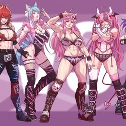 This is a pixiv picture whose title is Team Vshojo.