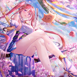This is a pixiv picture whose title is 春華.