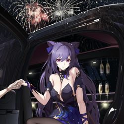 This is a pixiv picture whose title is 刻晴.