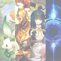 This is a pixiv picture whose title is アニシャド、シャドバトで描いたカード絵のまとめ.