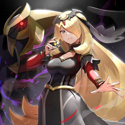 This is a pixiv picture whose title is シロナ＆ギラティナ.