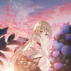 This is a pixiv picture whose title is 待ち合わせ、2人だけになれる場所.