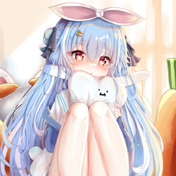 This is a pixiv picture whose title is 兎田ぺこら.