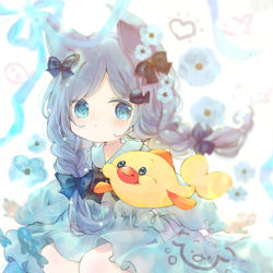This is a pixiv picture whose title is 🐟🌼.