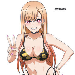 This is a pixiv picture whose title is Bikini Marin.