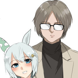 This is a pixiv picture whose title is セイウンスカイとトレーナー.