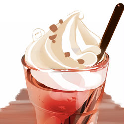 This is a pixiv picture whose title is たっぷりクリームラテ.