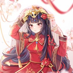 This is a pixiv picture whose title is 云堇嫁衣~.