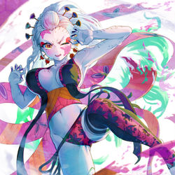 This is a pixiv picture whose title is 堕姫.