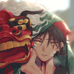 This is a pixiv picture whose title is New Year event part-time job.