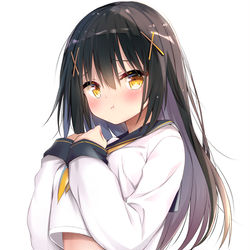 This is a pixiv picture whose title is 「いま、君の視線…っ」.