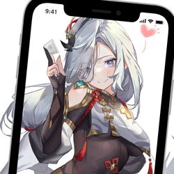 This is a pixiv picture whose title is 申鹤.