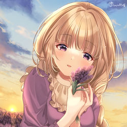 This is a pixiv picture whose title is ラベンダー畑ꎺ̝ ˖*.