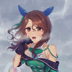 This is a pixiv picture whose title is 負けちゃったキングヘイロー.