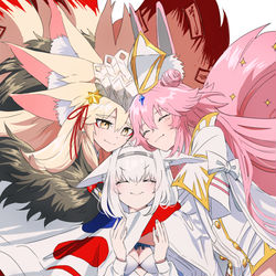 This is a pixiv picture whose title is 💛💙💗.