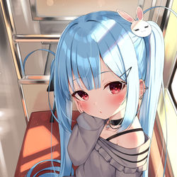 This is a pixiv picture whose title is 「でね……どうしたの？かなえの顔になにかついてる？」.