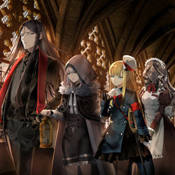 This is a pixiv picture whose title is 事件簿とFGO.