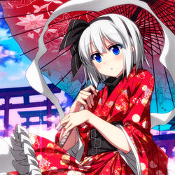 This is a pixiv picture whose title is 夜明けの妖夢ちゃん！.