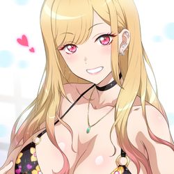 This is a pixiv picture whose title is 『着せ恋』まりんちゃん.