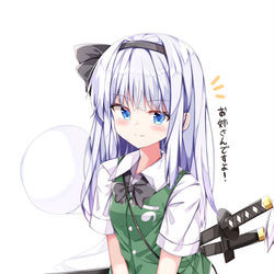 This is a pixiv picture whose title is すこし成長したけどあまり変化がみられない妖夢ちゃん.