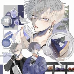 This is a pixiv picture whose title is 雑誌風.