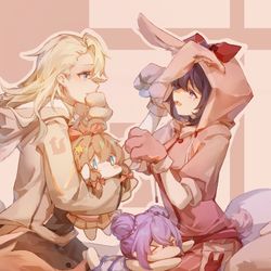 This is a pixiv picture whose title is 贝拉姐姐的歪头暴击.