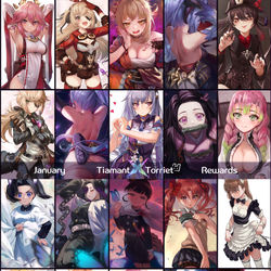 This is a pixiv picture whose title is 【100日挑戦S2】 041S2 ~ 060S2.