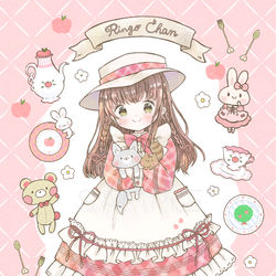 This is a pixiv picture whose title is カントリーなりんごちゃん.