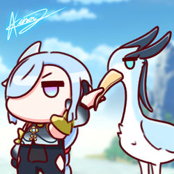 This is a pixiv picture whose title is 🤐❄️🤐.