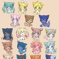 This is a pixiv picture whose title is プロセカ擬獣化まとめ.