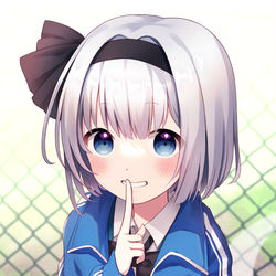 This is a pixiv picture whose title is ナイショの妖夢ちゃん.