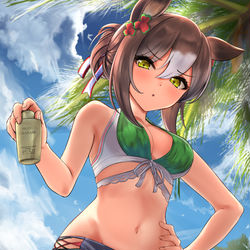 This is a pixiv picture whose title is 水着殿下.