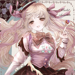 This is a pixiv picture whose title is すみれチョコレートの妖精.