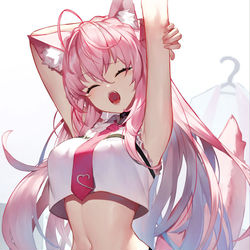 This is a pixiv picture whose title is 伸びをするこよりちゃん.