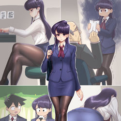 This is a pixiv picture whose title is OL古見さん.