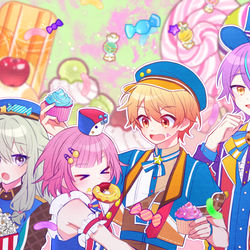 This is a pixiv picture whose title is 🍿🍩🧁🍰.