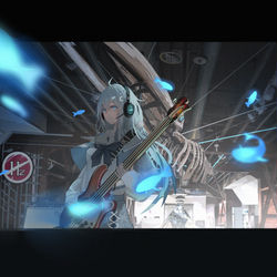 This is a pixiv picture whose title is WHALE FALL.