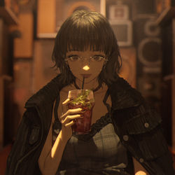 This is a pixiv picture whose title is < Q >.