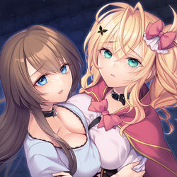 This is a pixiv picture whose title is 胸合わせ.