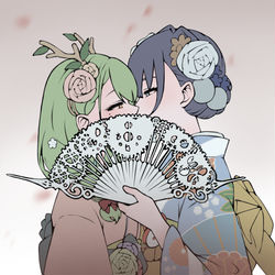 This is a pixiv picture whose title is KronFau new year kimono.