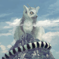 This is a pixiv picture whose title is 尻尾ヶ岳.