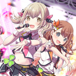 This is a pixiv picture whose title is セカイで一緒にライブ！.