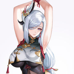 This is a pixiv picture whose title is 绑起来的申鹤.