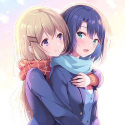 This is a pixiv picture whose title is 安達としまむら.